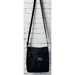 Nine & Co by Nine West Black Nylon Crossbody Shoulder Bag 9"x9"